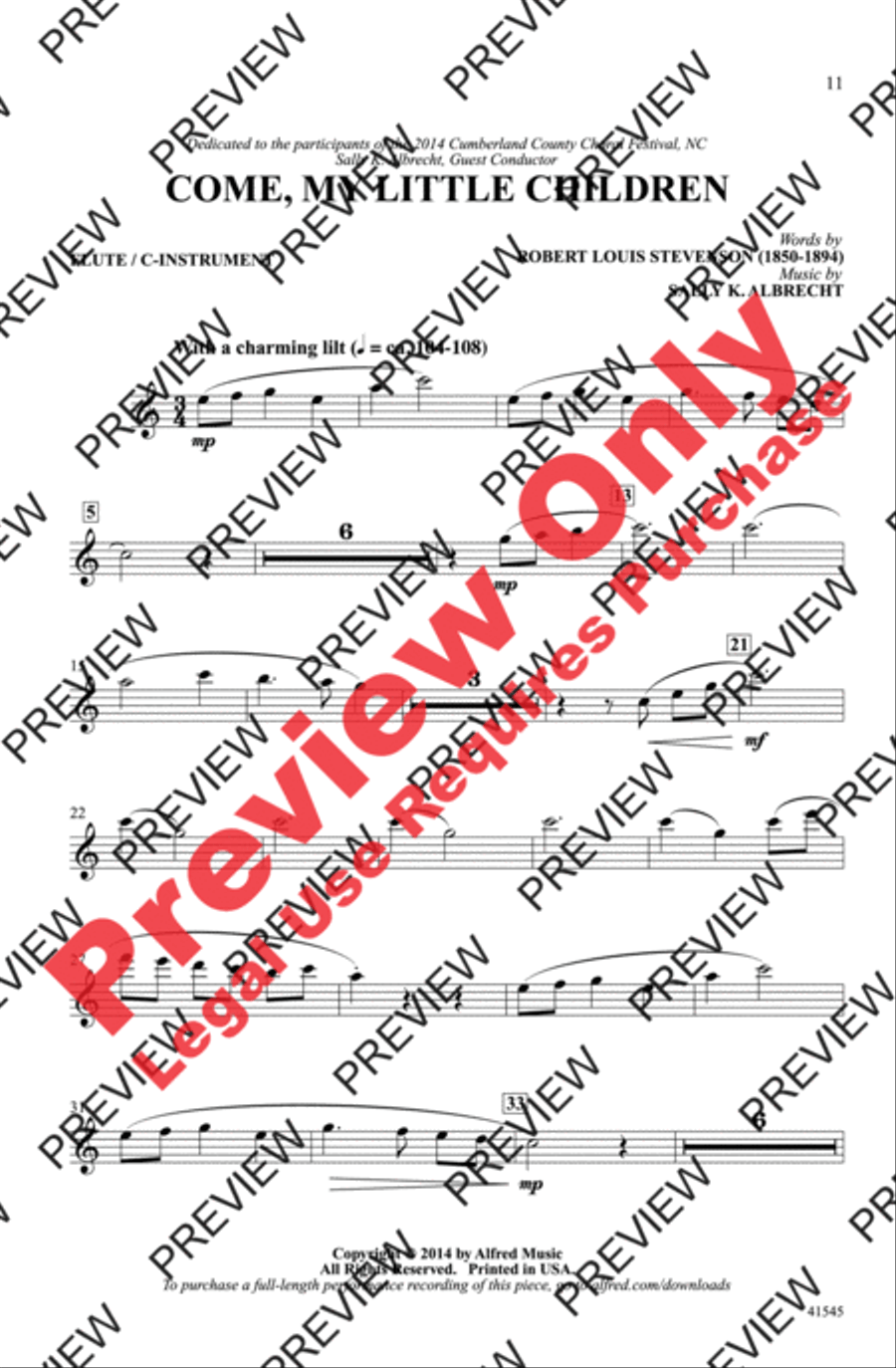 Come, My Little Children 2-Part scores gallery preview page 11