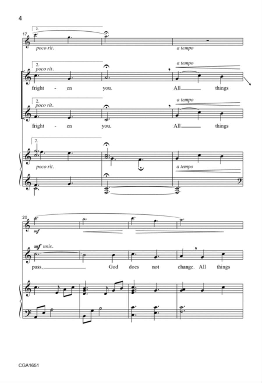 No Hands But Yours Unison Choir scores gallery preview page 4