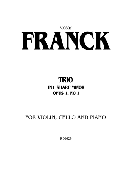 Trio in F-sharp Minor (Op. 1, No. 1)