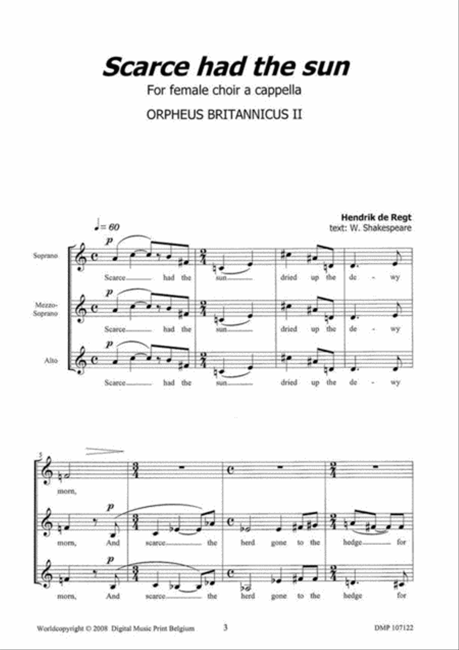 Scarce Had The Sun Scarce Had The Sun Unison Choir scores gallery preview page 2