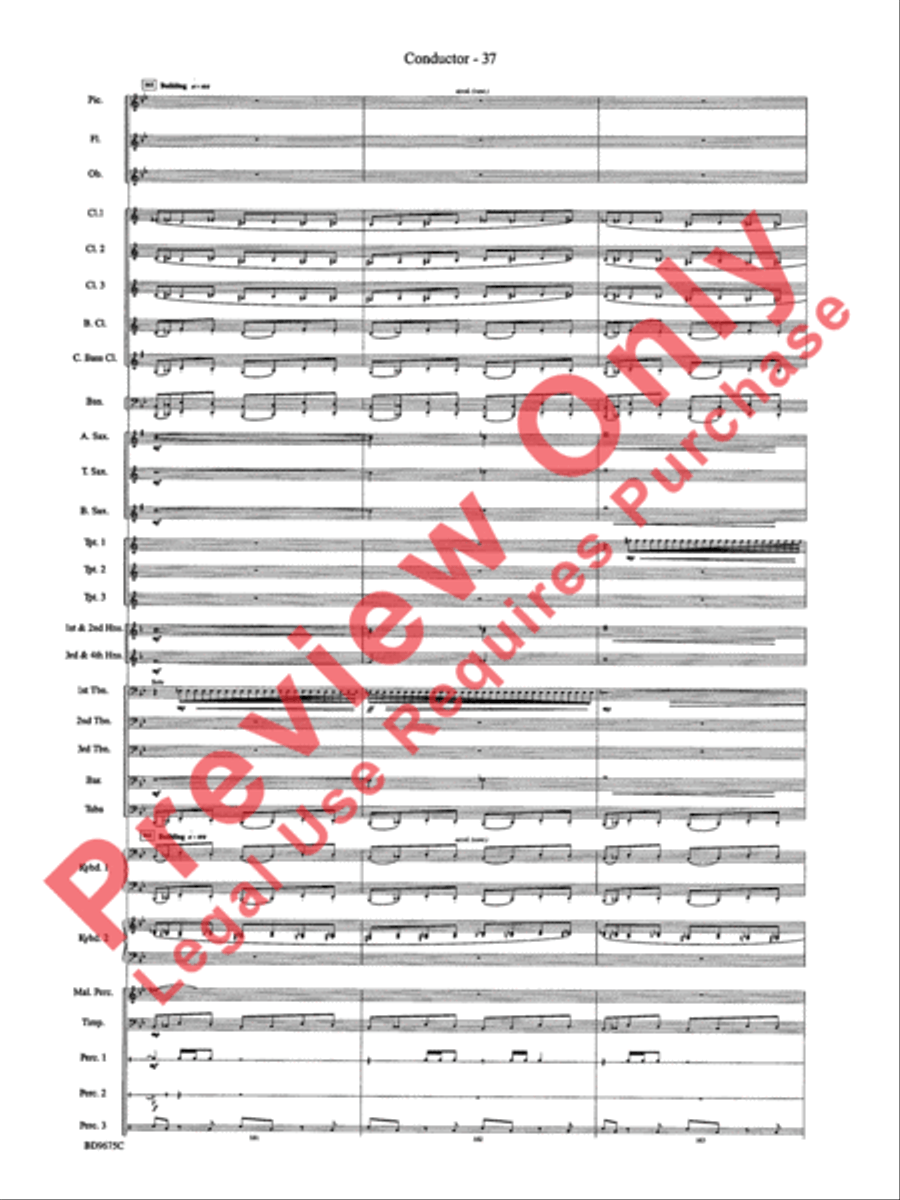 Twelve Seconds to the Moon Concert Band scores gallery preview page 40