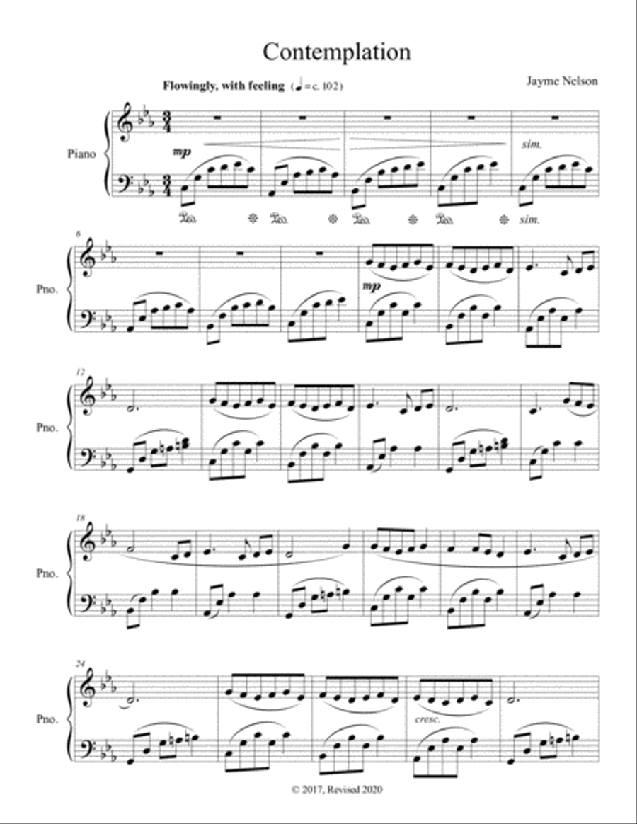 Contemplation Contemplation Piano Solo scores gallery preview page 2
