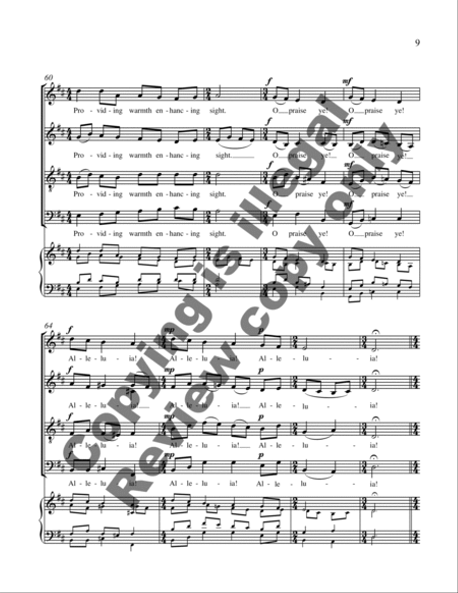 All Creatures of Our God and King (Now Let the Vault of Heaven Resound) 4-Part scores gallery preview page 14