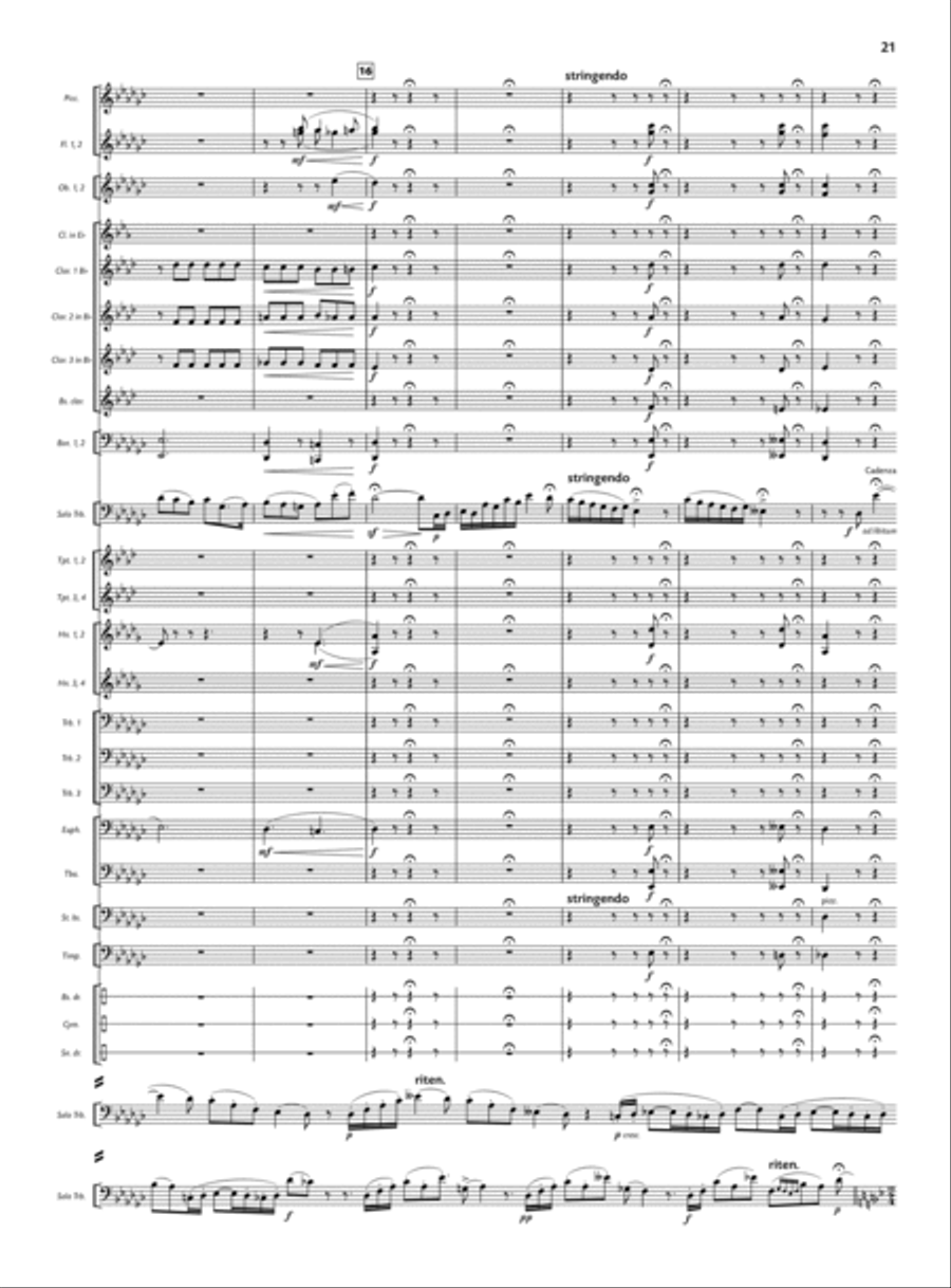 Concert for Trombone and Wind Ensemble Small Ensemble scores gallery preview page 11