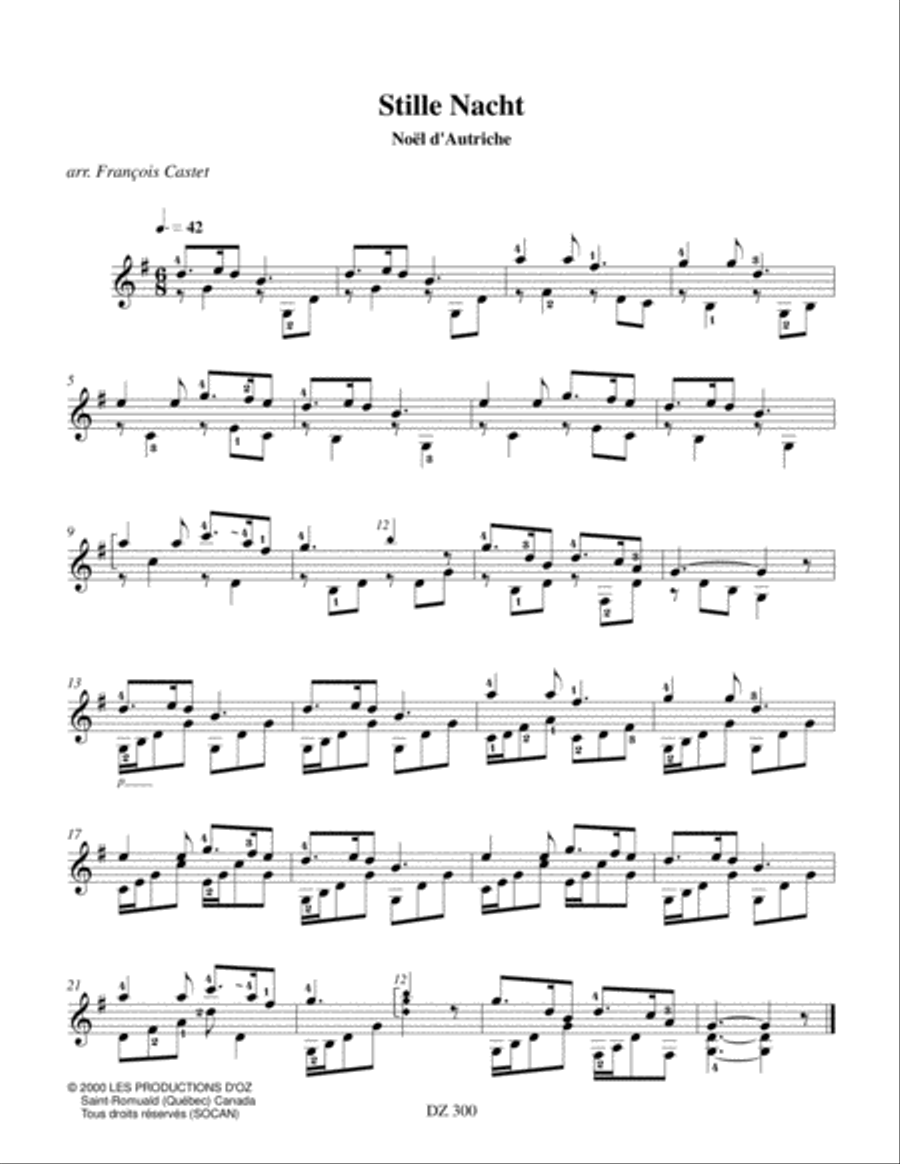 Dix Noëls Classical Guitar scores gallery preview page 3