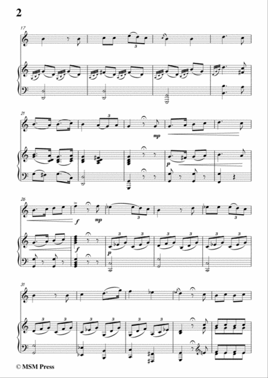 Mozart-Oiseaux,si tous les ans,for Violin and Piano Violin Solo scores gallery preview page 4