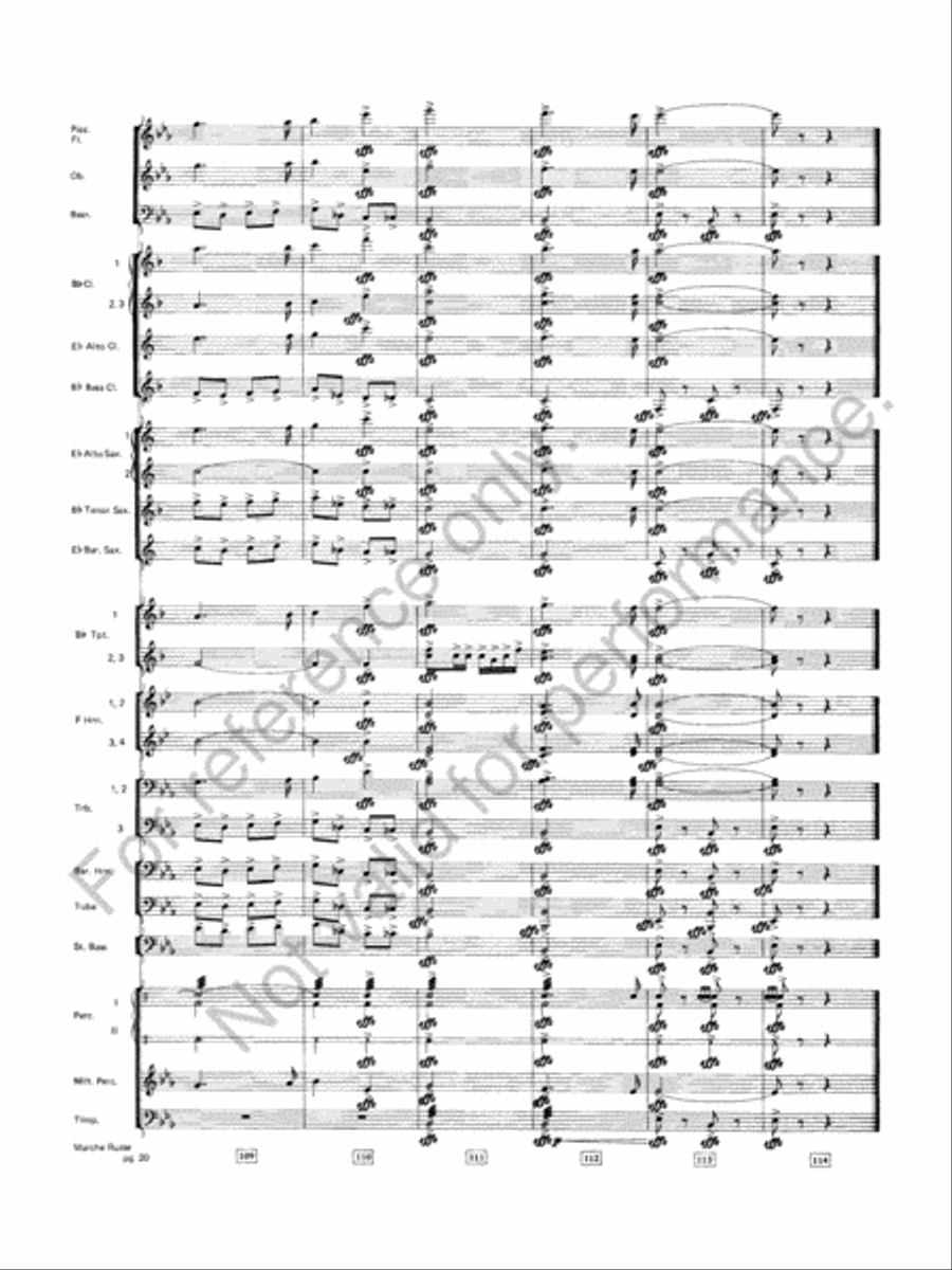 Marche Russe Marche Russe Concert Band scores gallery preview page 21