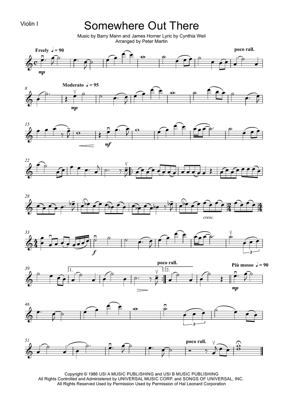 Somewhere Out There String Quartet scores gallery preview page 3