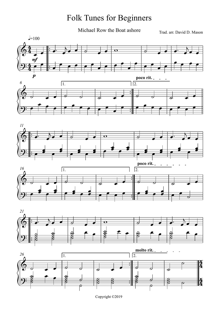 Folk Tunes for Beginners Folk Tunes for Beginners Piano Method scores gallery preview page 2