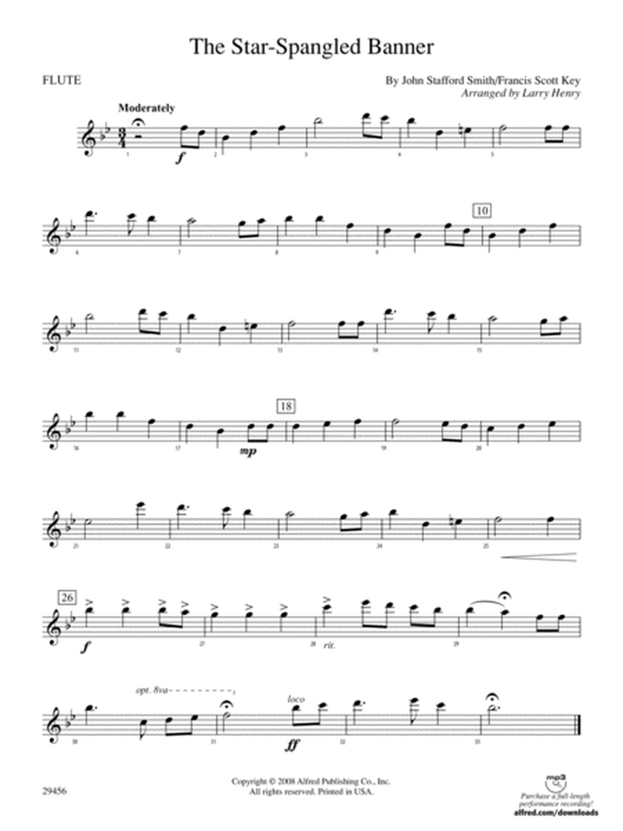 The Star-Spangled Banner: Flute