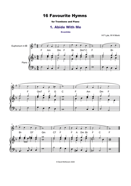 16 Favourite Hymns Vol.1 for Euphonium and Piano