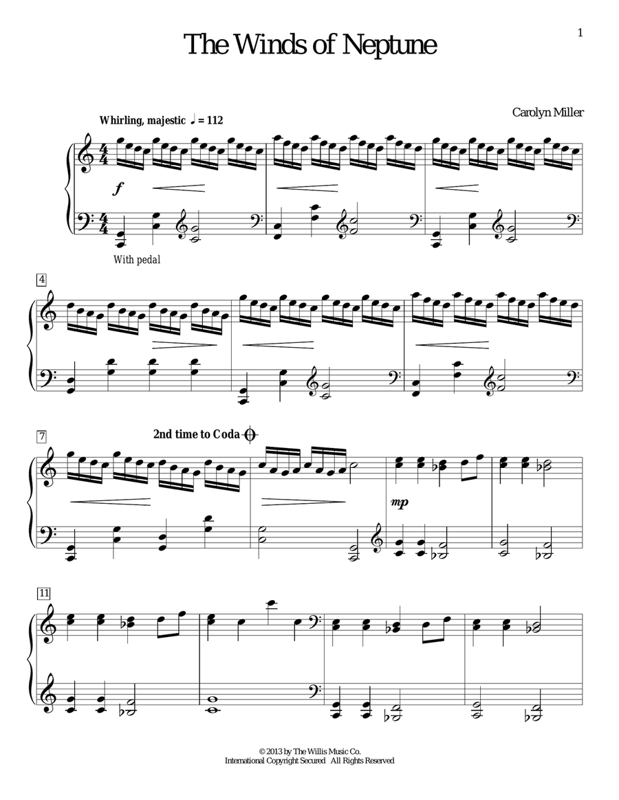 The Winds Of Neptune Piano Method scores gallery preview page 1