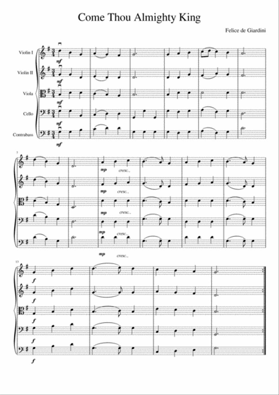 Come Thou Almighty King Come Thou Almighty King String Orchestra scores gallery preview page 2