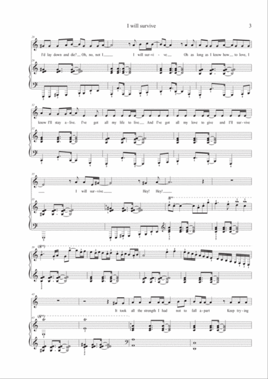 I Will Survive Alto Voice scores gallery preview page 3