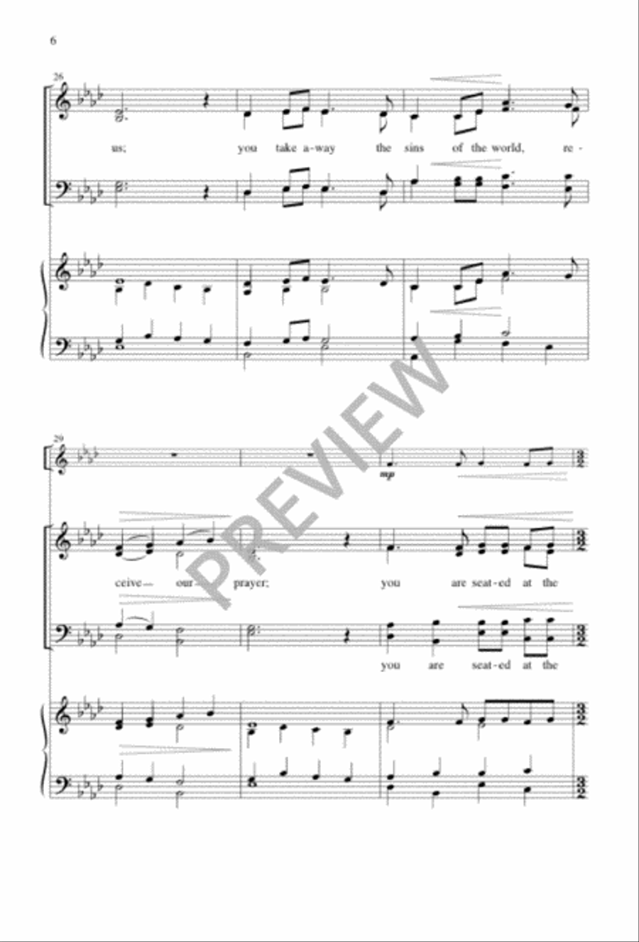 Holy Name of Jesus Glory to God 4-Part scores gallery preview page 5