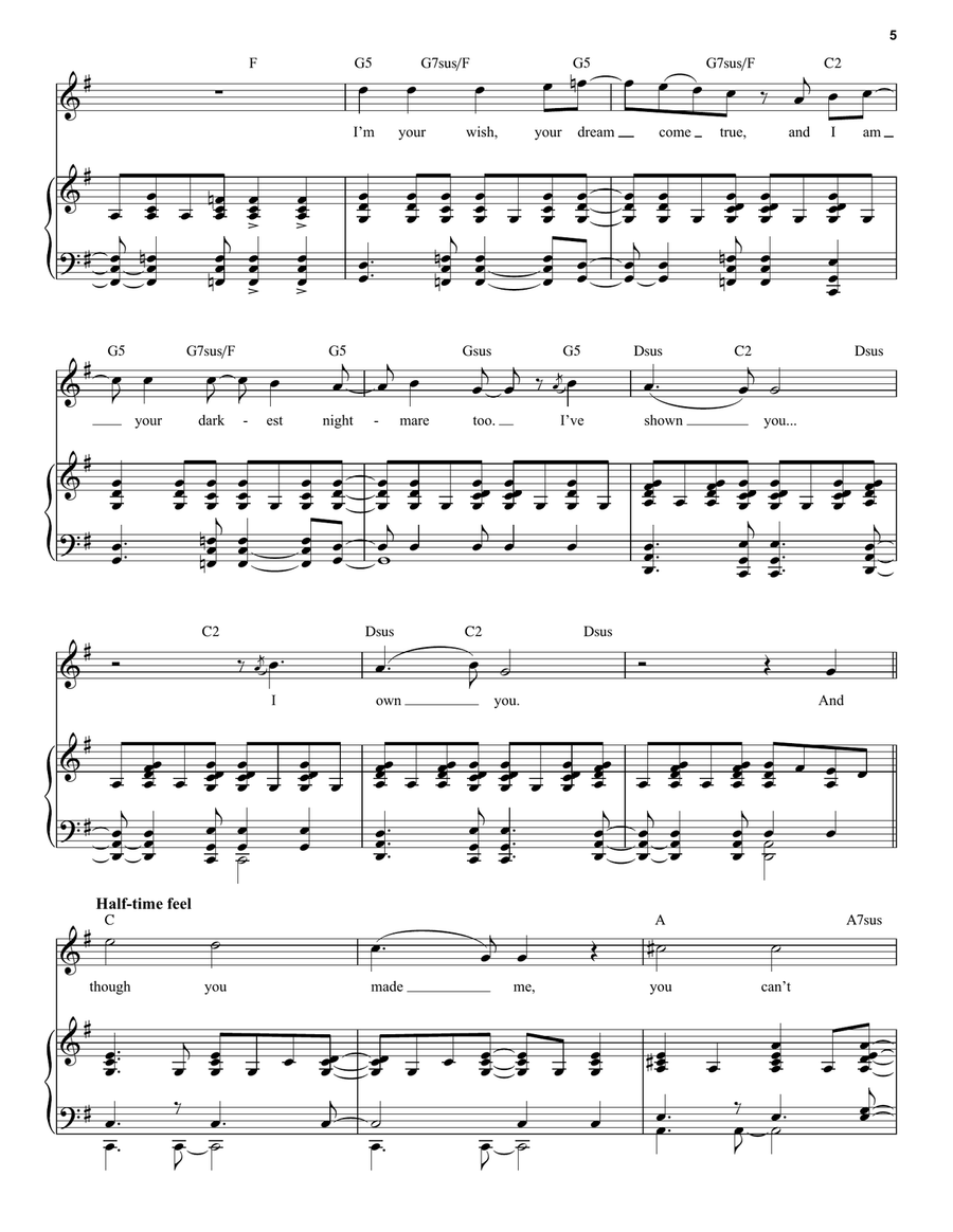 I'm Alive (from Next to Normal) Voice scores gallery preview page 5