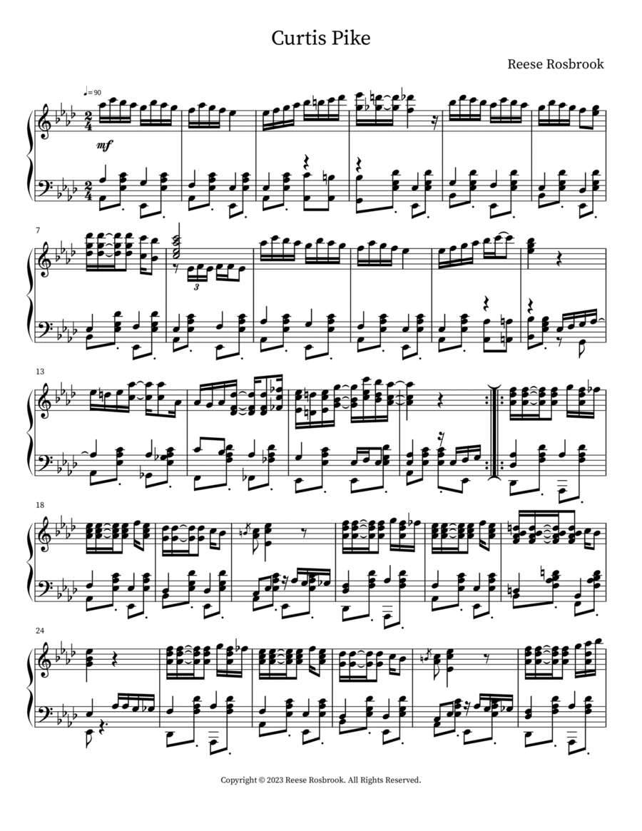 Curtis Pike Curtis Pike Piano scores gallery preview page 1