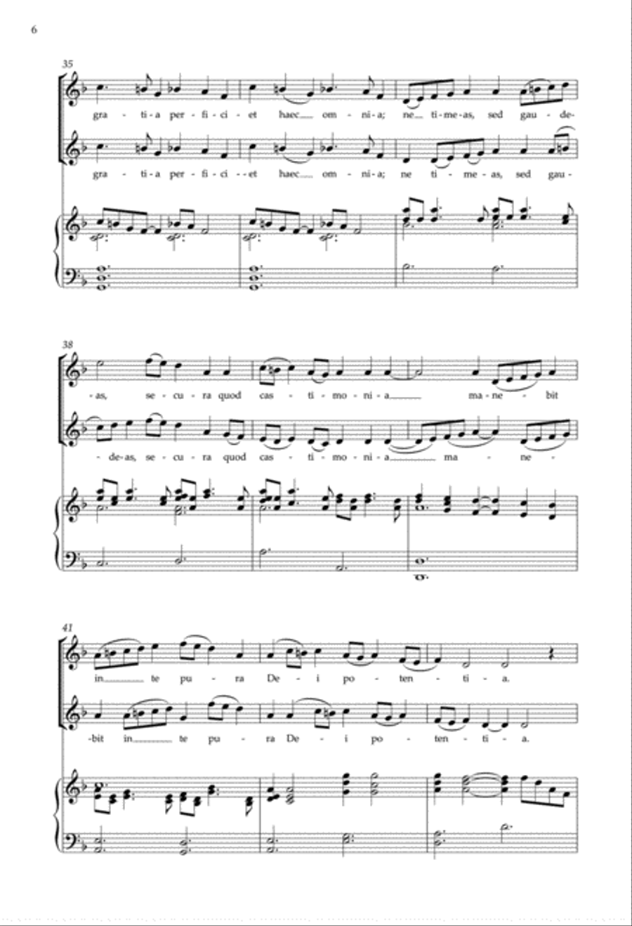 Angelus ad virginem from Enchanted Carols Women's Choir scores gallery preview page 5