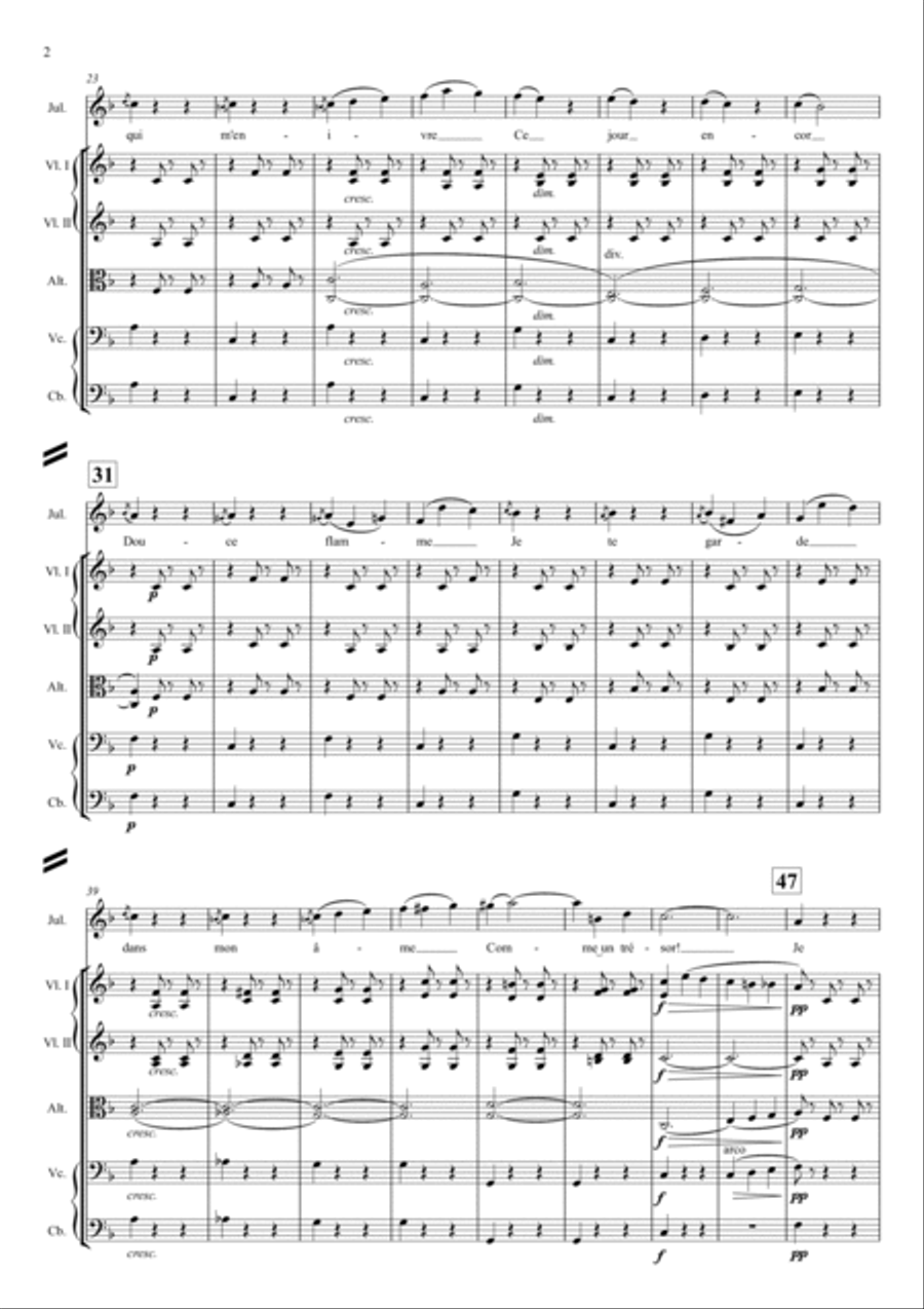 Roméo et Juliette / Romeo and Juliet No. 3 "Je veux vivre" in F Major - Score Only image number null