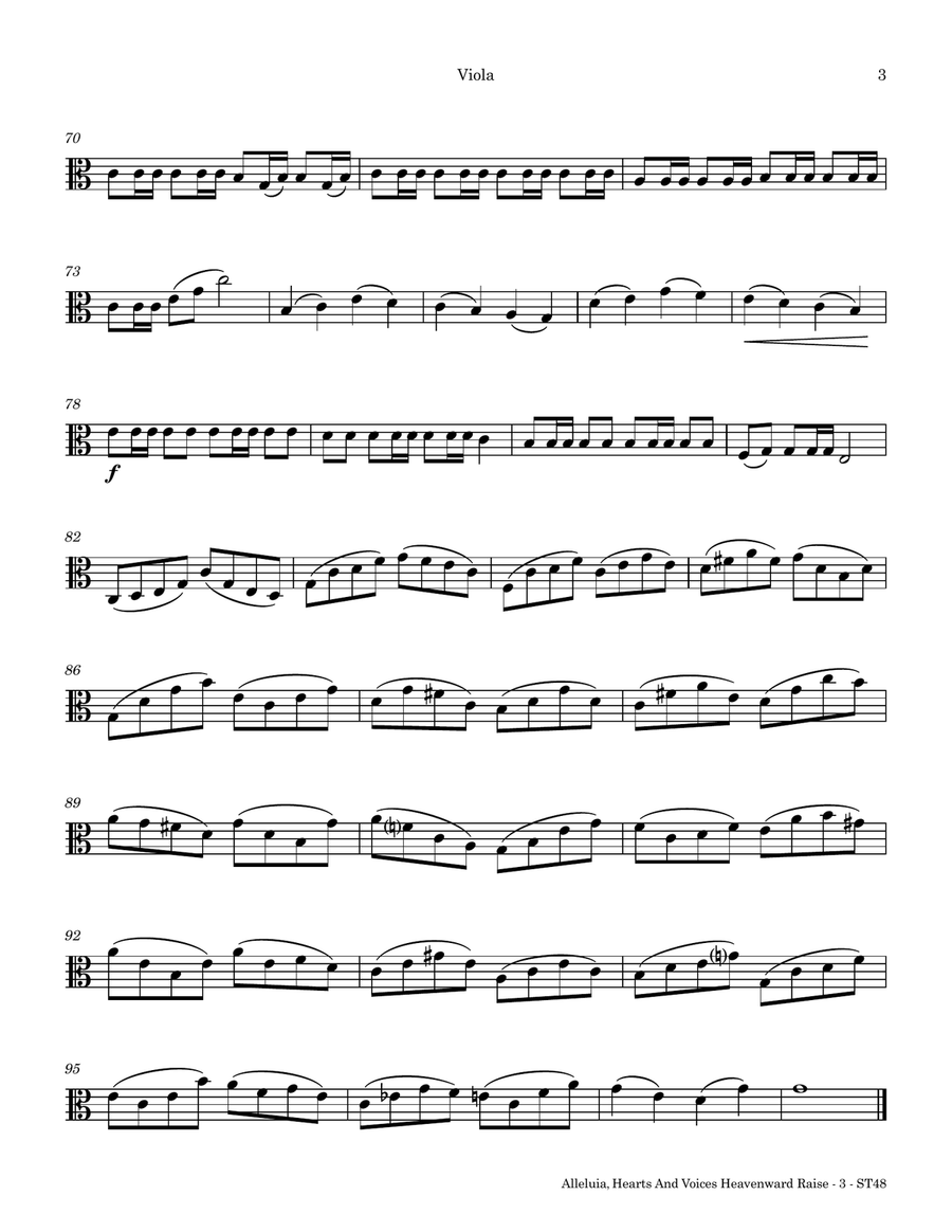 Alleluia, Hearts And Voices Heavenward Raise String Quartet scores gallery preview page 3
