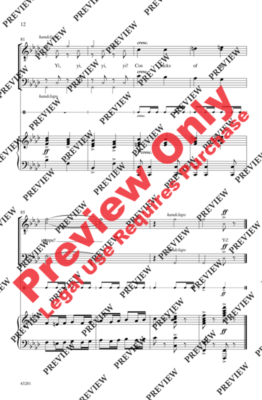Cossacks of the Steppe Men's Choir scores gallery preview page 12
