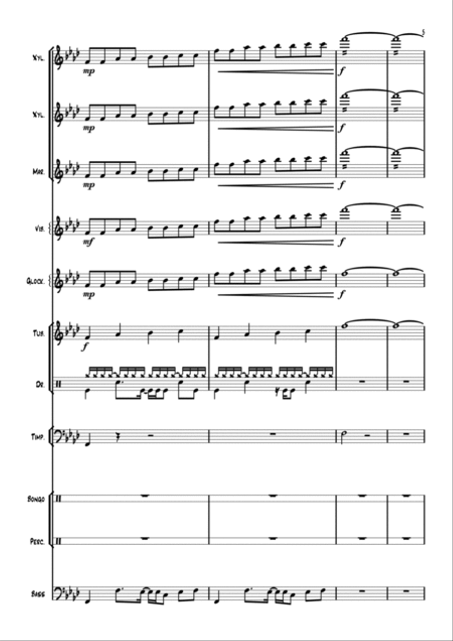 Axel F Percussion Ensemble scores gallery preview page 6