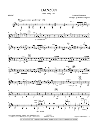 Danzon (arr. Robert Longfield) - Violin 2