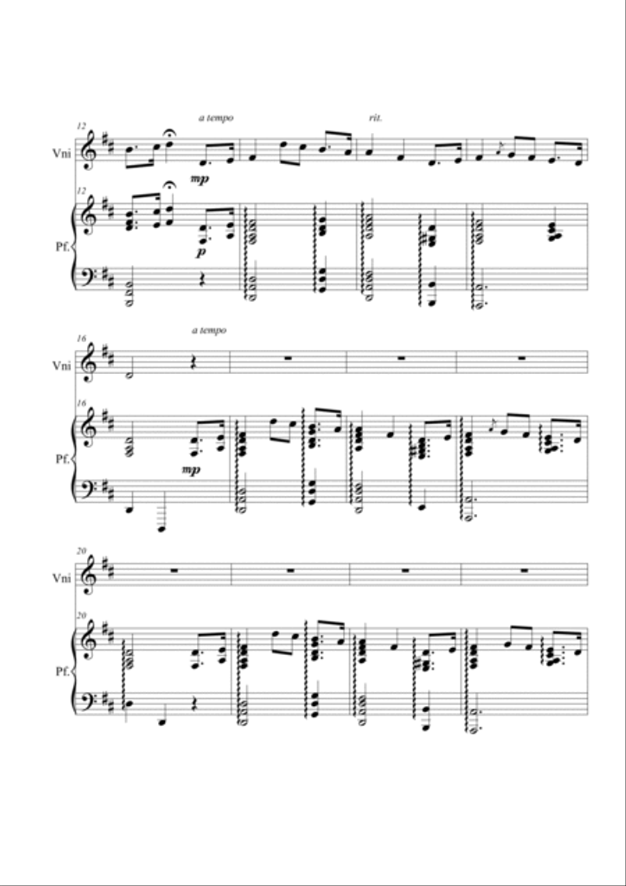 The last rose of summer. Violin and piano Violin Solo scores gallery preview page 2