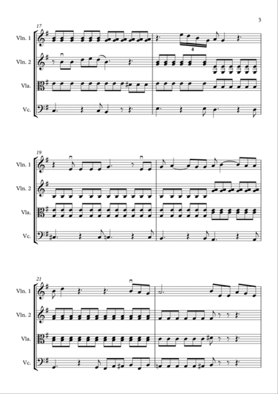 Feeling Good String Quartet scores gallery preview page 3
