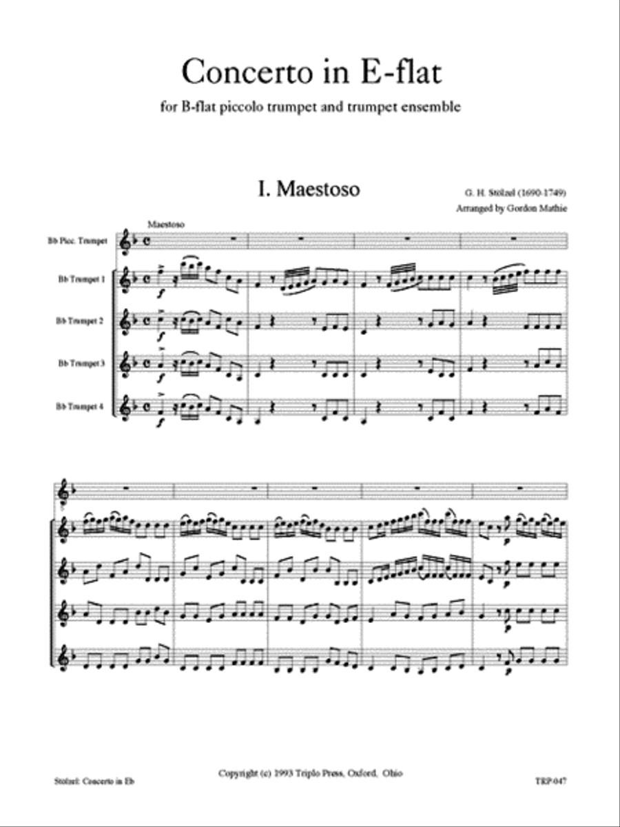 Concerto in E-flat Small Ensemble scores gallery preview page 2
