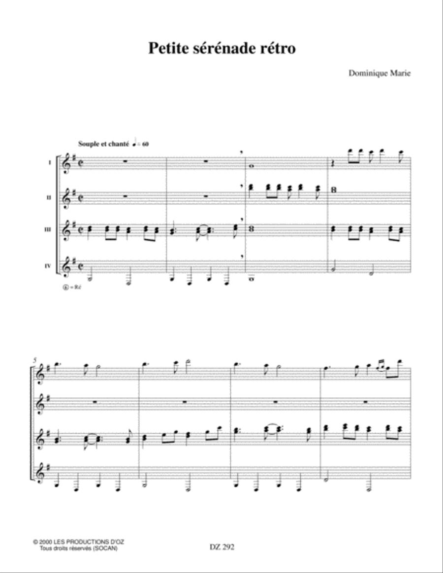 Petite sérénade rétro Petite sérénade rétro Guitar Ensemble scores gallery preview page 2