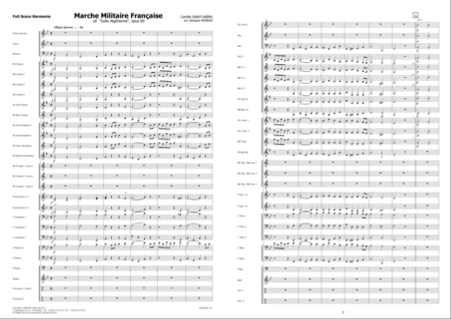 Marche Militaire Française Brass Band scores gallery preview page 2