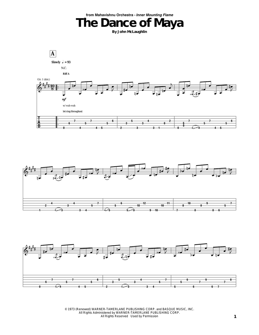 The Dance Of Maya Acoustic Guitar scores gallery preview page 1