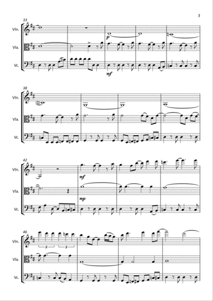 Sweet Child O' Mine String Trio scores gallery preview page 4