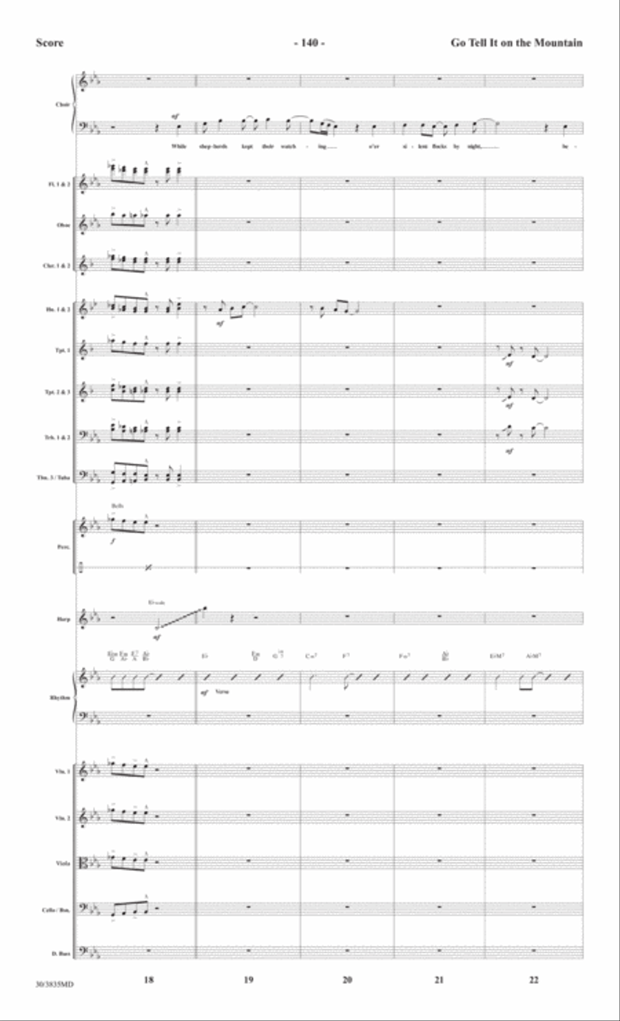 Go Tell It on the Mountain - Orchestral Score and Parts Choir scores gallery preview page 7