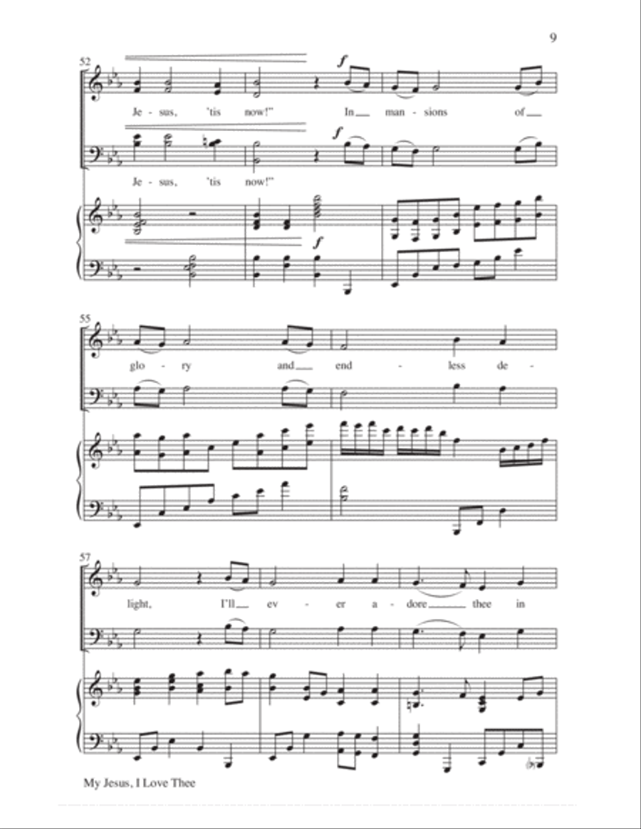 My Jesus, I Love Thee 4-Part scores gallery preview page 10