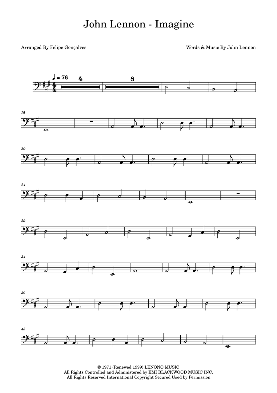 Imagine Double Bass scores gallery preview page 1