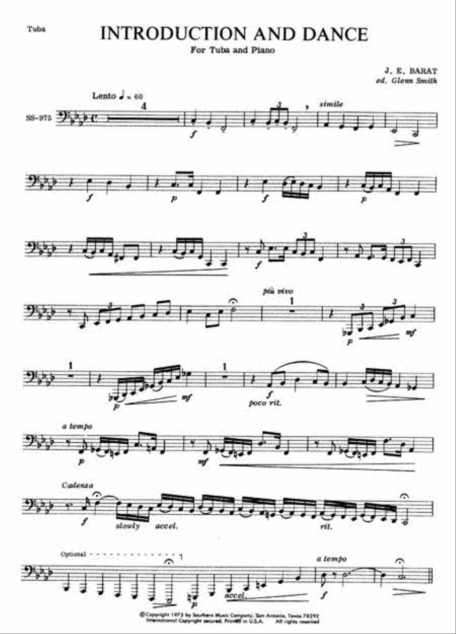 Introduction and dance tuba top