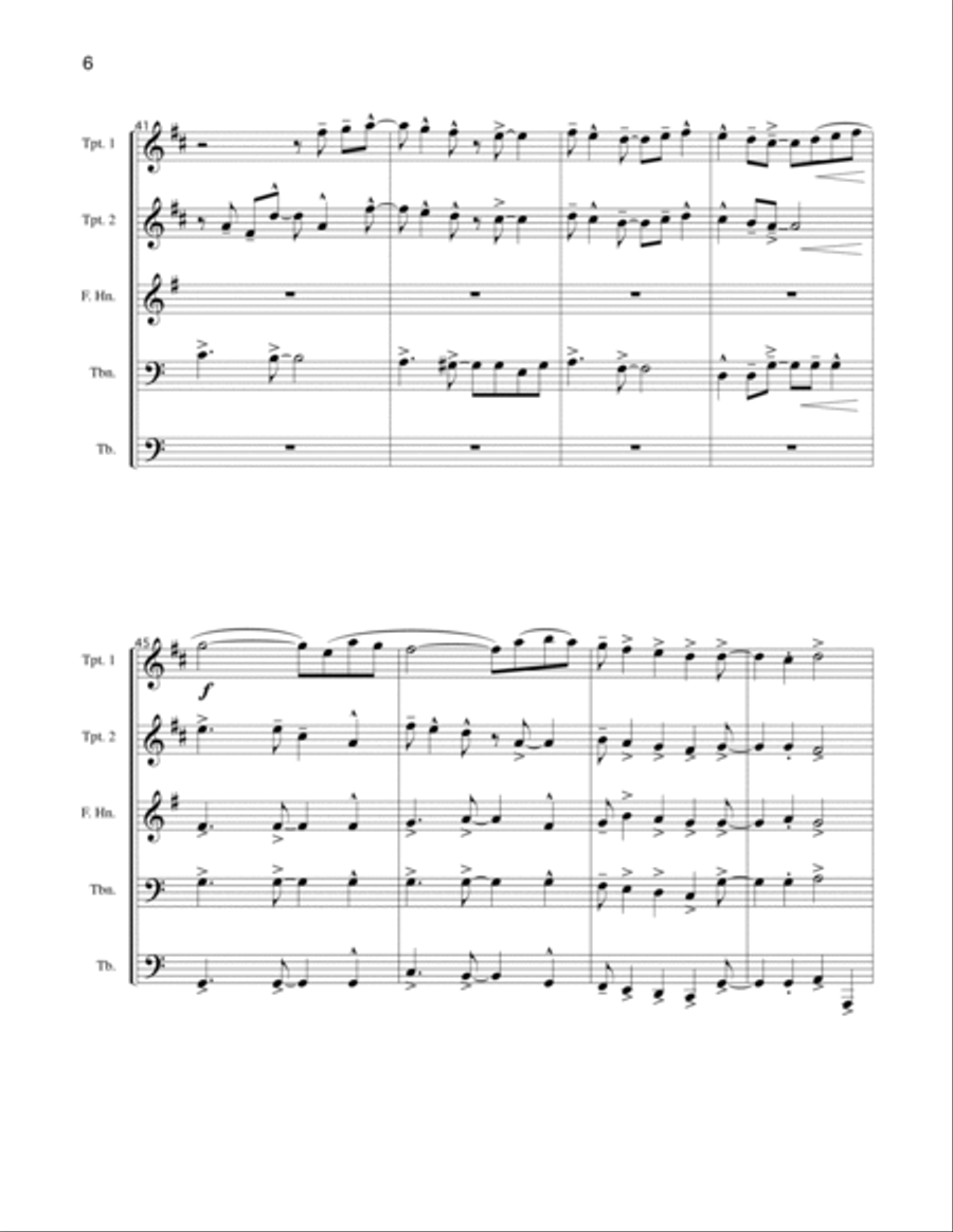 Angels From the Realms of Glory Brass Ensemble scores gallery preview page 6