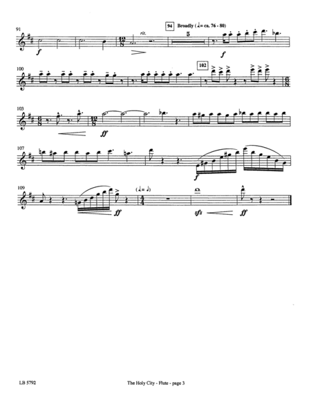 The Holy City (arr. Mark Hayes) - Flute & Piccolo