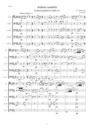 Andante cantabile, from String Quartet No. 1 in D major Op. 11