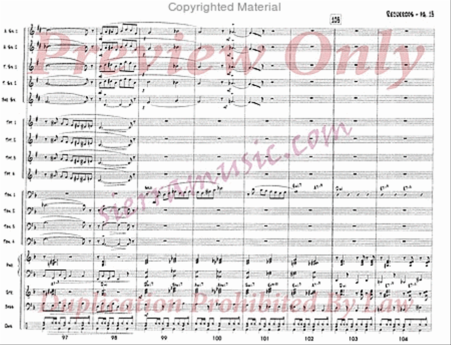 Recuerdos (Edited) Jazz Ensemble scores gallery preview page 14