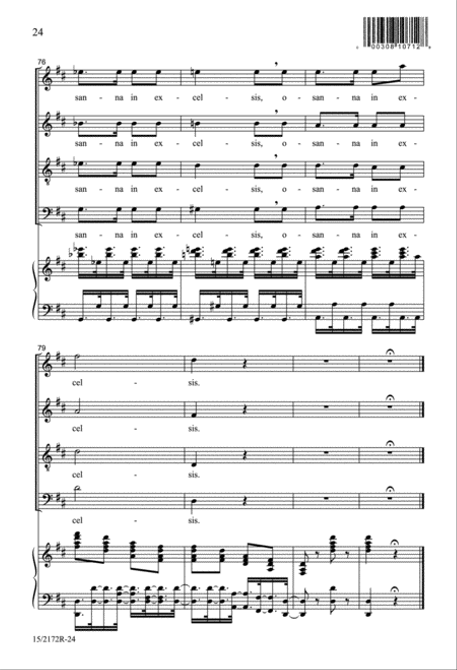 Kyrie, Benedictus and Osanna 4-Part scores gallery preview page 24