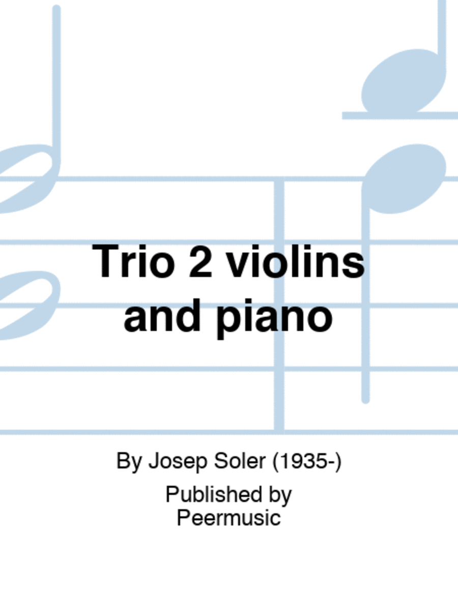 Trio 2 violins and piano
