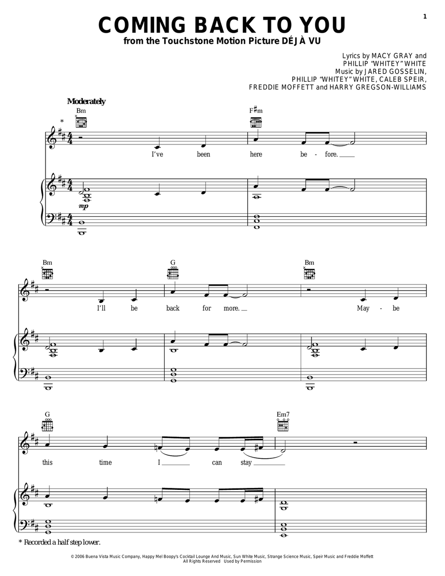 Coming Back To You Coming Back To You Acoustic Guitar scores gallery preview page 1