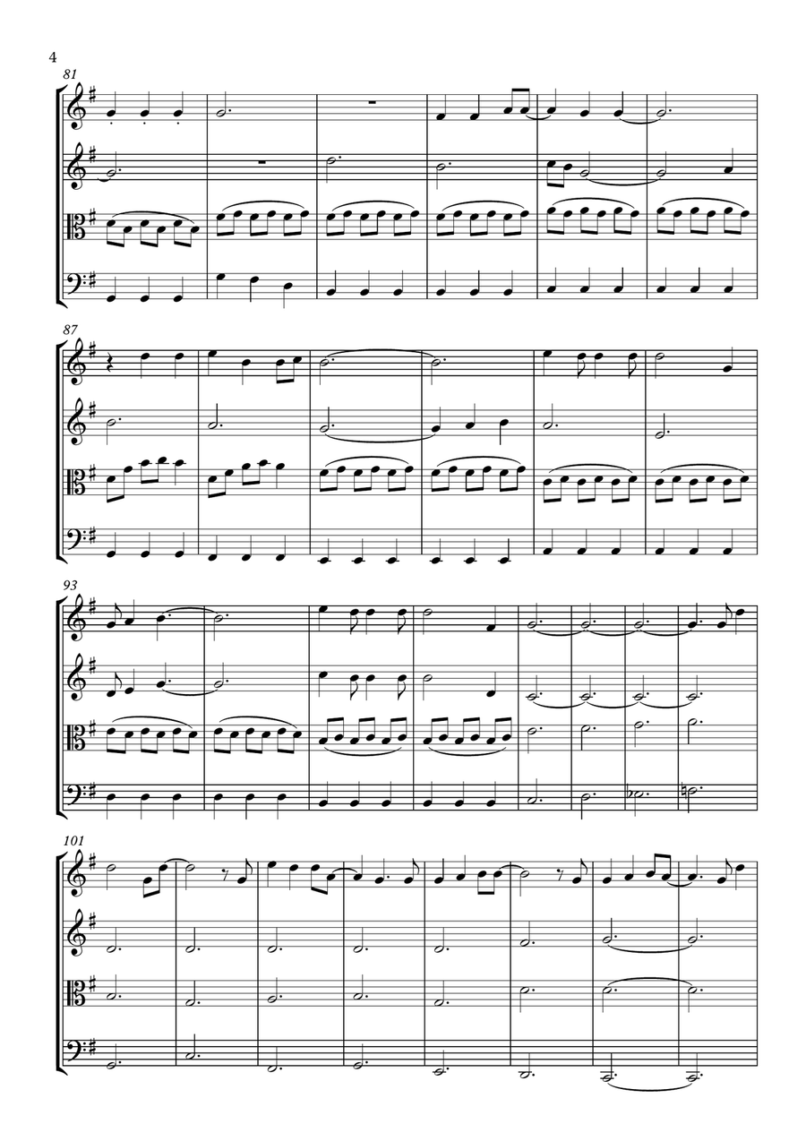 You And Me String Quartet scores gallery preview page 4