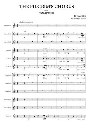 Book cover for The Pilgrim's Chorus for Saxophone Ensemble