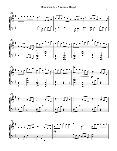 Morrison's Jig, A-Version, Harp I by Serena O'Meara Celtic Harp - Digital Sheet Music