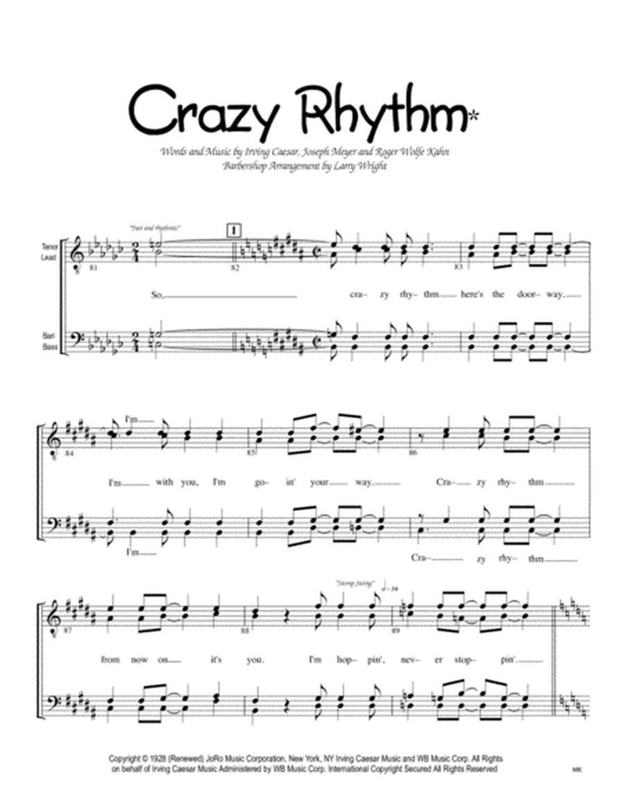 Crazy Rhythm* (men)