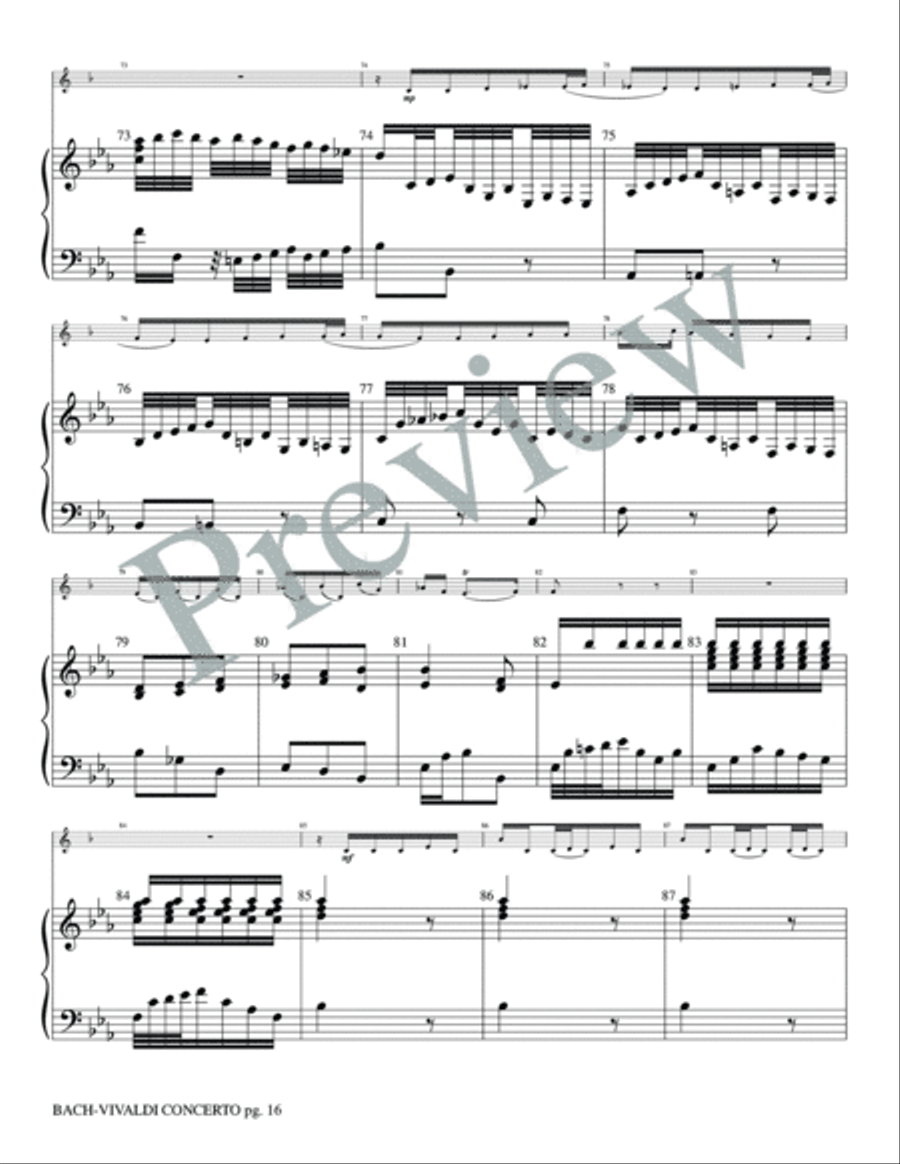 Bach-Vivaldi Concerto BWV 972 and RV230 Small Ensemble scores gallery preview page 17